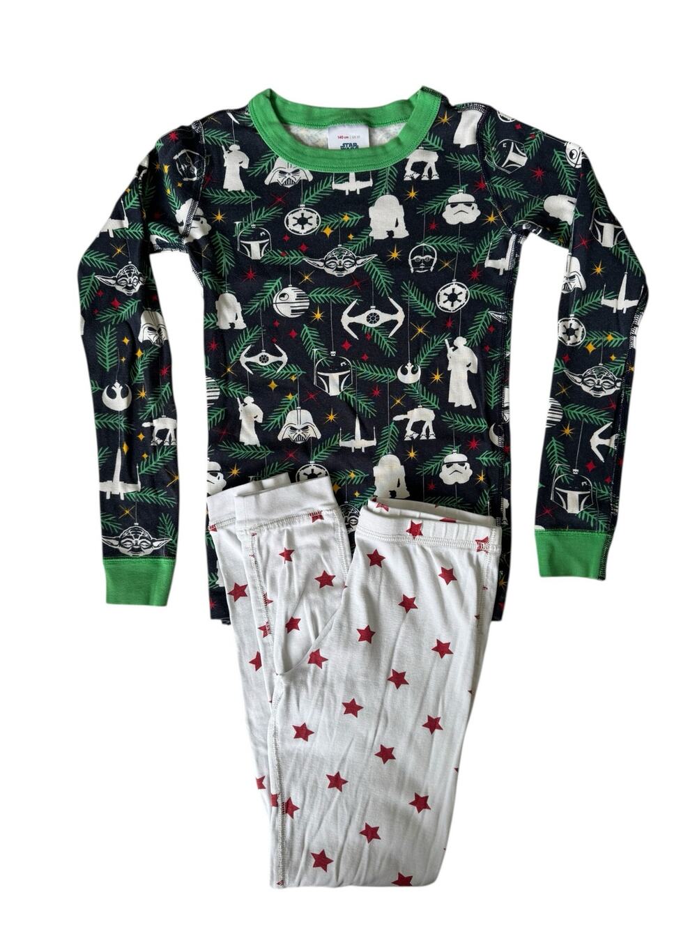 HANNA ANDERSSON + PRIMARY Star Wars Pajama Set Sz 10 140 Long John Star Holiday